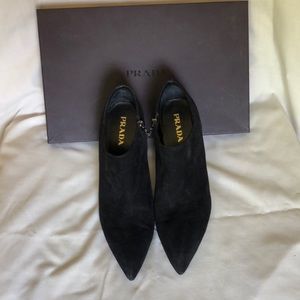 Prada suede booties